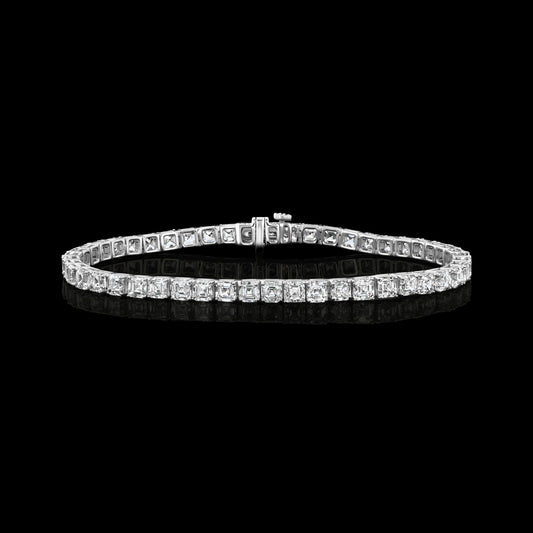 10CT ASSCHER CUT DIAMOND BRACELET