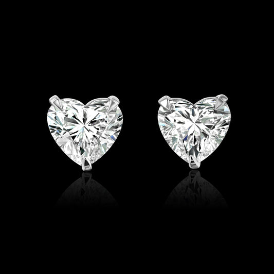 2CT HEART SHAPE EARRINGS